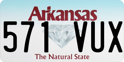 AR license plate 571VUX