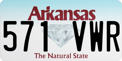 AR license plate 571VWR