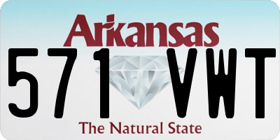 AR license plate 571VWT