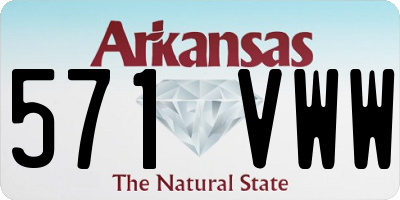 AR license plate 571VWW