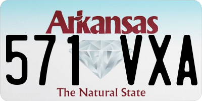 AR license plate 571VXA