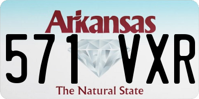 AR license plate 571VXR