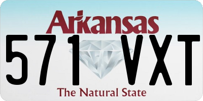 AR license plate 571VXT
