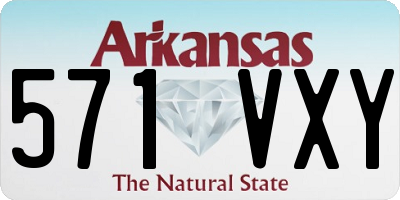 AR license plate 571VXY
