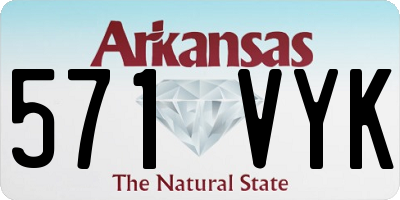 AR license plate 571VYK