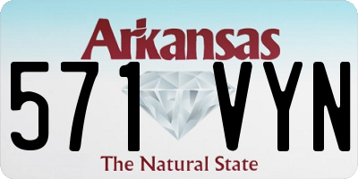 AR license plate 571VYN