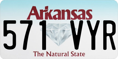 AR license plate 571VYR