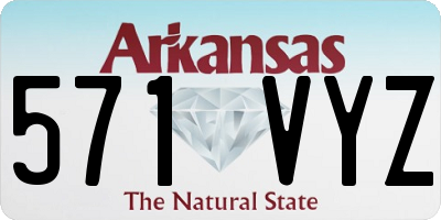AR license plate 571VYZ