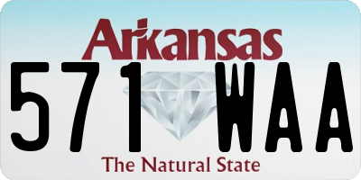 AR license plate 571WAA