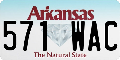 AR license plate 571WAC