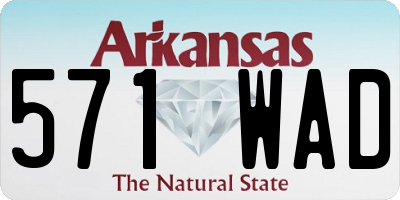 AR license plate 571WAD