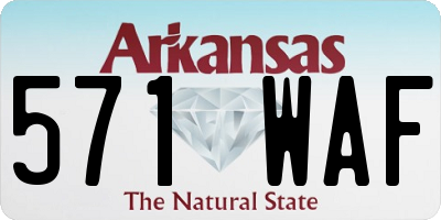 AR license plate 571WAF