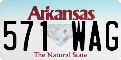 AR license plate 571WAG