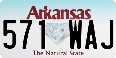 AR license plate 571WAJ