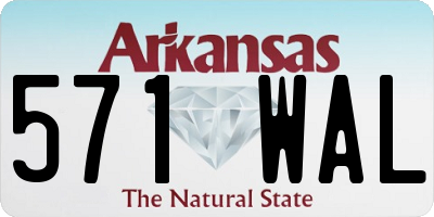 AR license plate 571WAL
