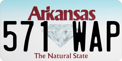 AR license plate 571WAP