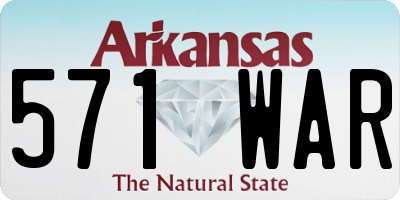 AR license plate 571WAR