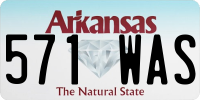 AR license plate 571WAS