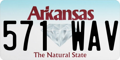 AR license plate 571WAV