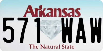 AR license plate 571WAW