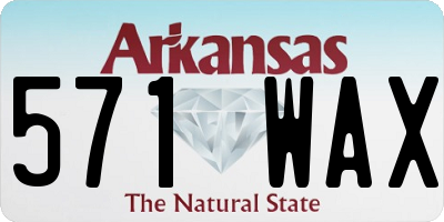 AR license plate 571WAX