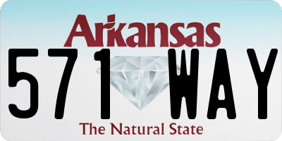 AR license plate 571WAY