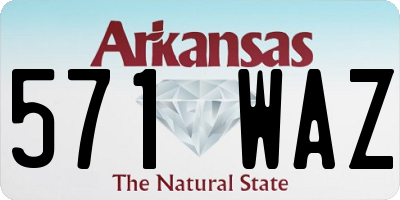 AR license plate 571WAZ