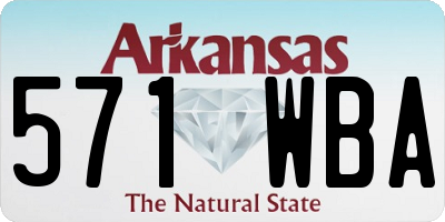AR license plate 571WBA