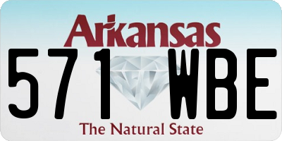 AR license plate 571WBE
