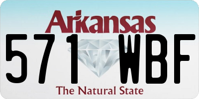 AR license plate 571WBF