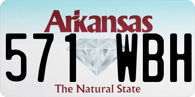 AR license plate 571WBH