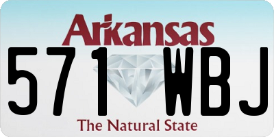 AR license plate 571WBJ