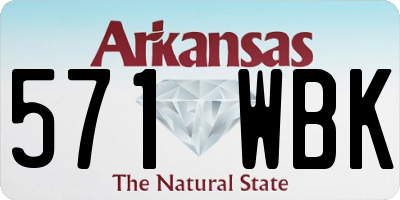 AR license plate 571WBK
