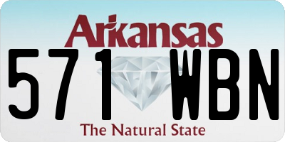 AR license plate 571WBN