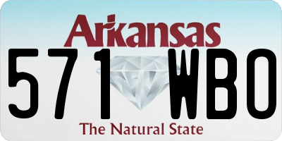 AR license plate 571WBO