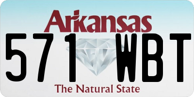 AR license plate 571WBT