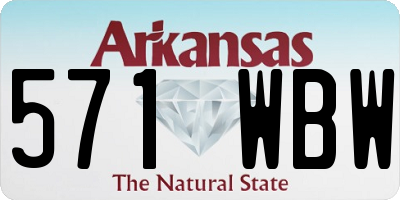 AR license plate 571WBW