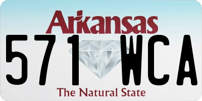 AR license plate 571WCA