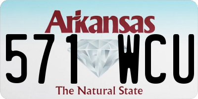AR license plate 571WCU