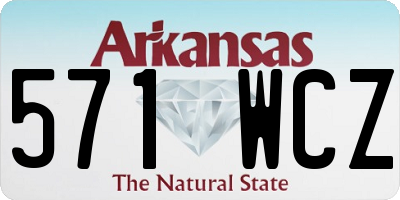 AR license plate 571WCZ