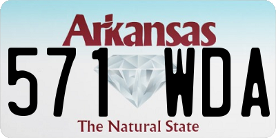 AR license plate 571WDA