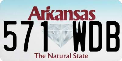 AR license plate 571WDB