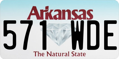 AR license plate 571WDE