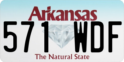 AR license plate 571WDF