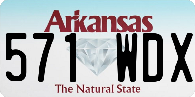 AR license plate 571WDX