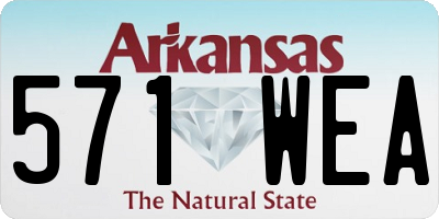 AR license plate 571WEA