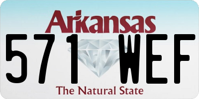 AR license plate 571WEF