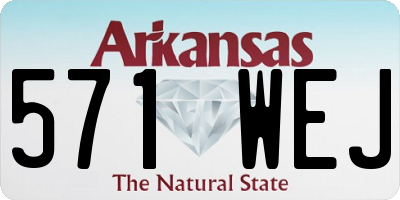 AR license plate 571WEJ