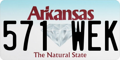 AR license plate 571WEK