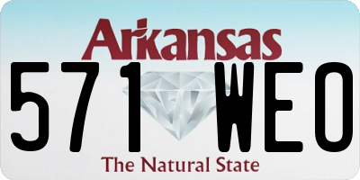 AR license plate 571WEO